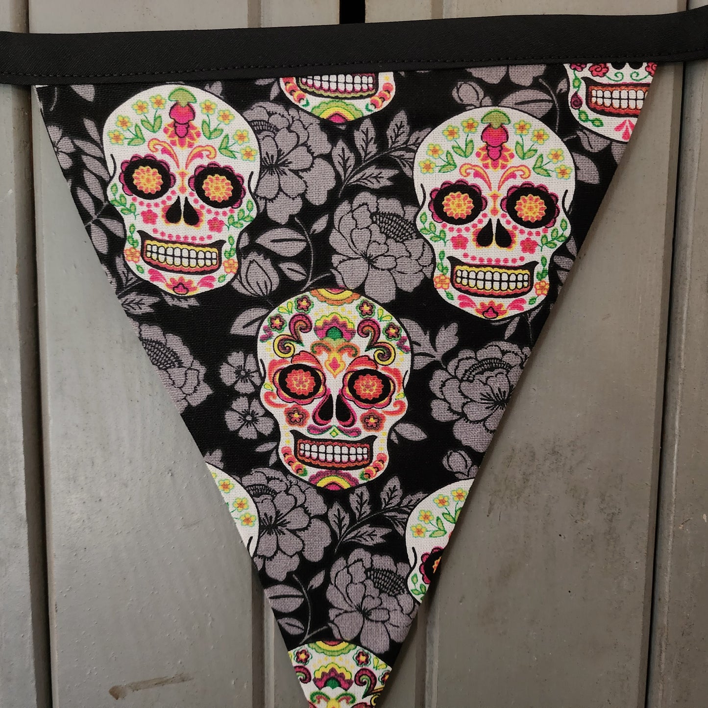 Sugar Skulls Day of The Dead Pennant Banner