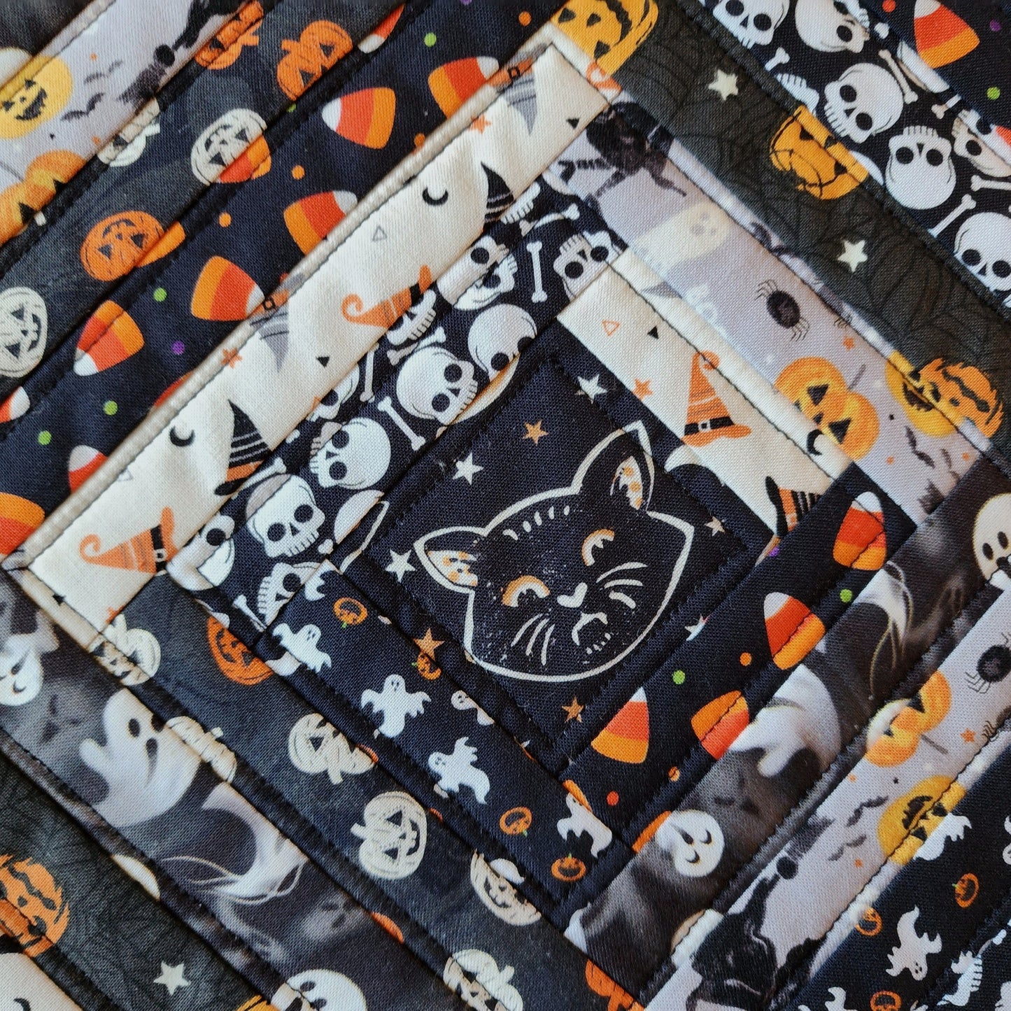 Halloween Quilted Table Runner - Glow in the Dark Stars