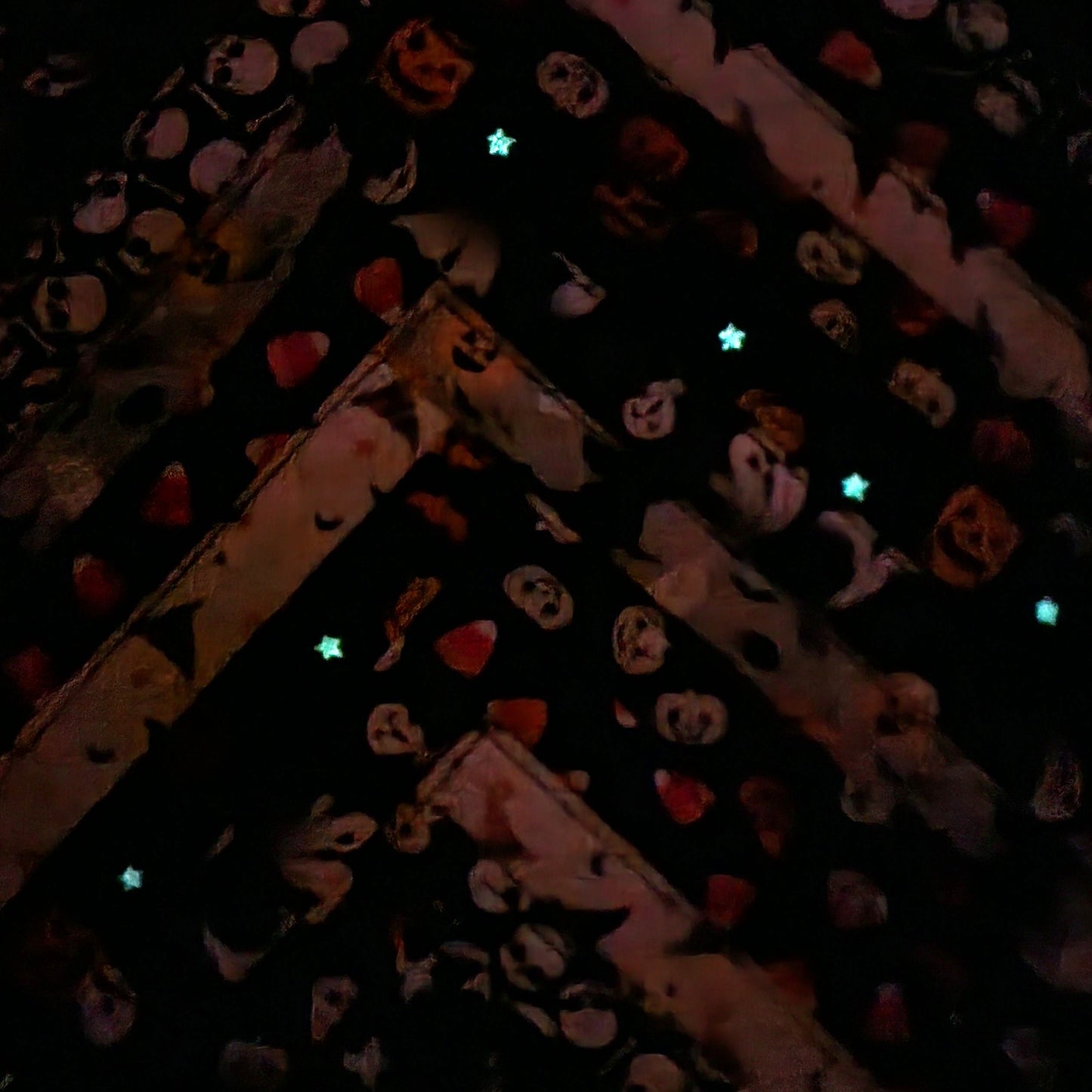 Halloween Quilted Table Runner - Glow in the Dark Stars