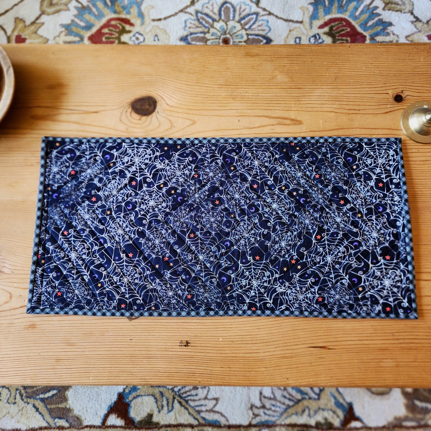 Halloween Quilted Table Runner - Glow in the Dark Stars