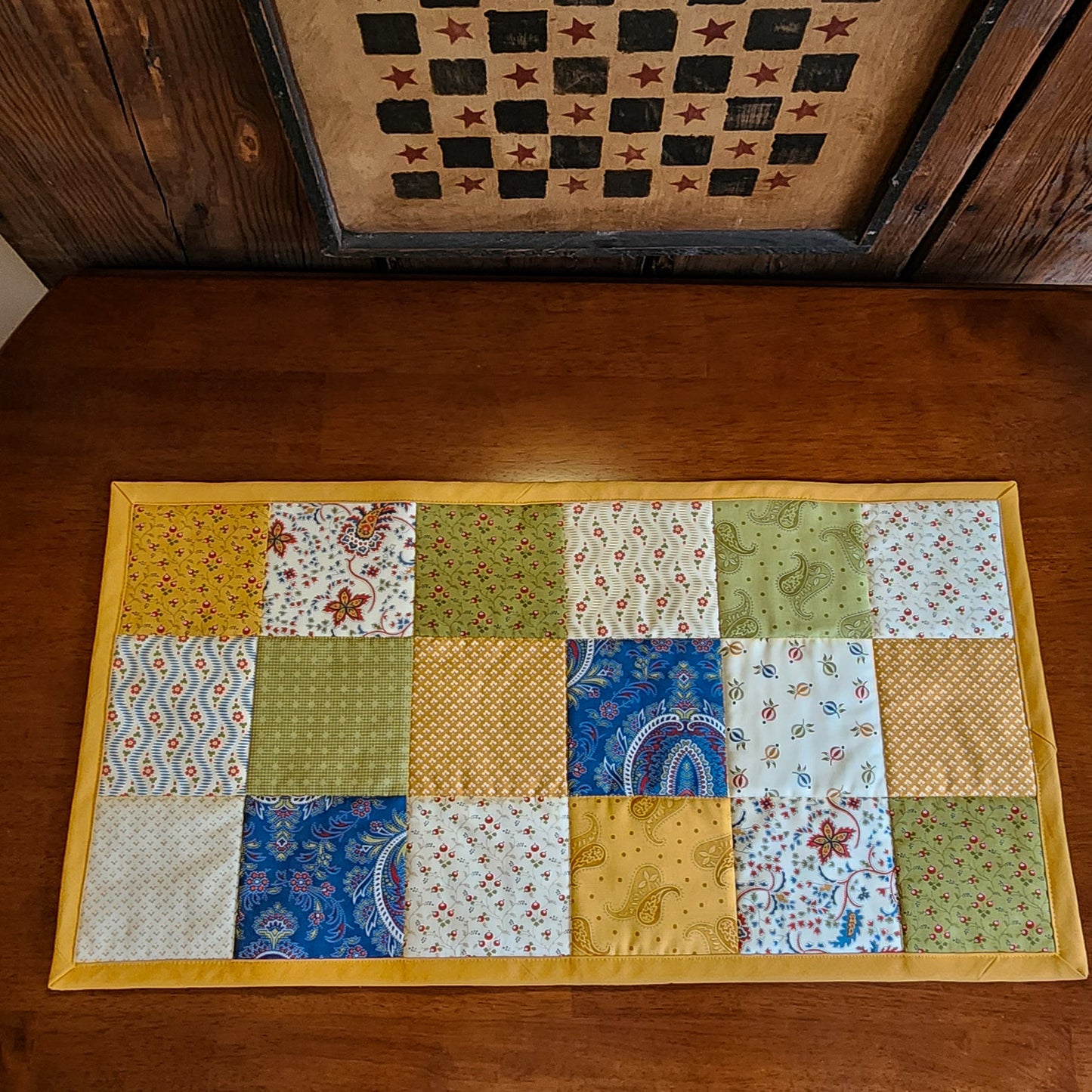 Quilted Insulated Table Runner Mat in Spring Hues
