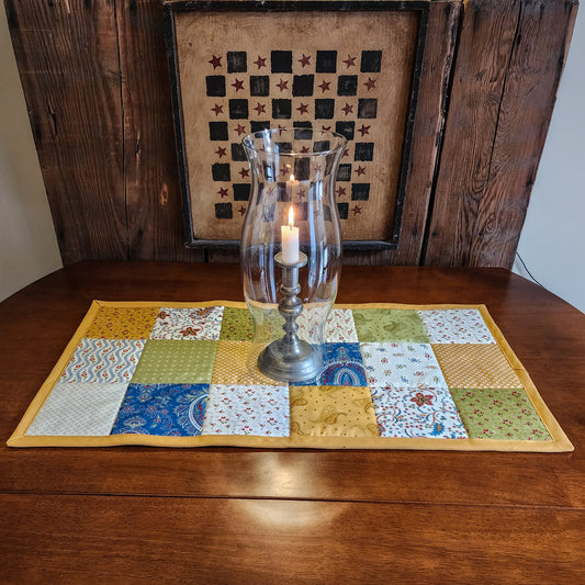 Quilted Insulated Table Runner Mat in Spring Hues