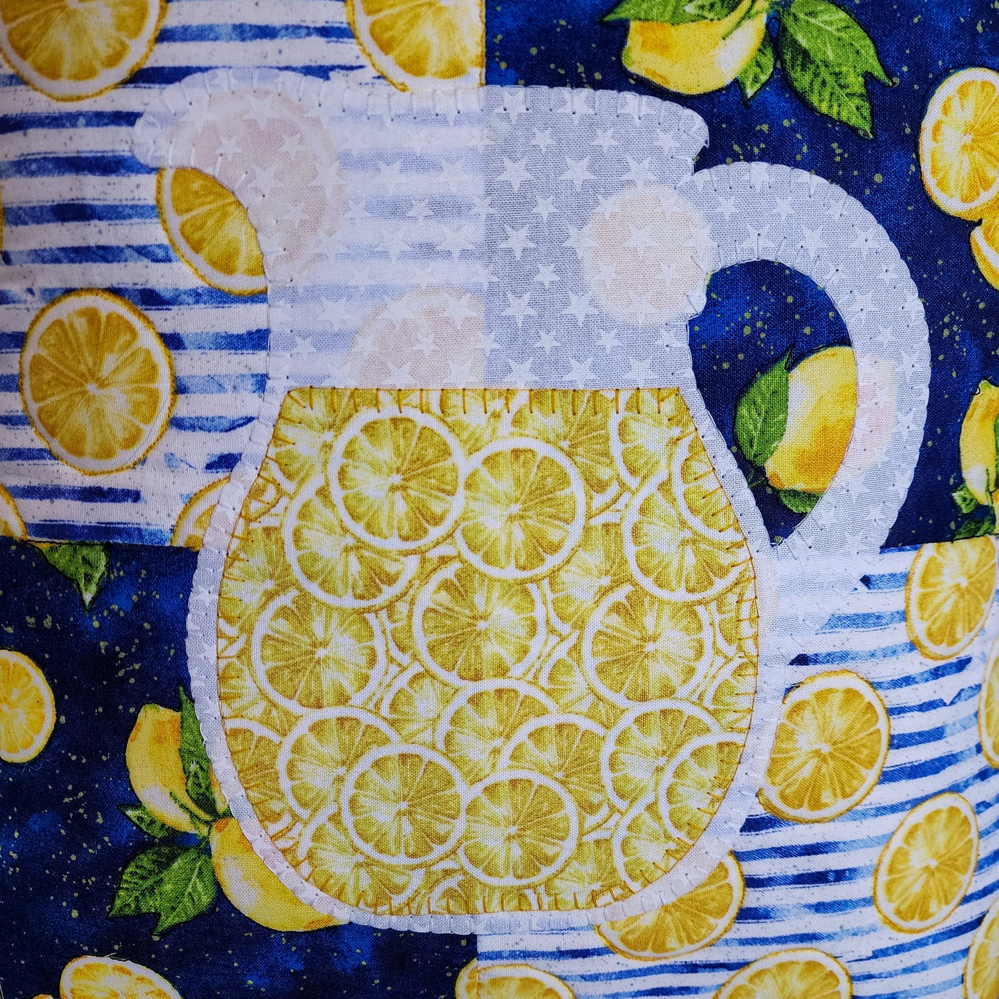 Lemonade Quilted Throw Pillow Cover with Buttoned Envelope Closure