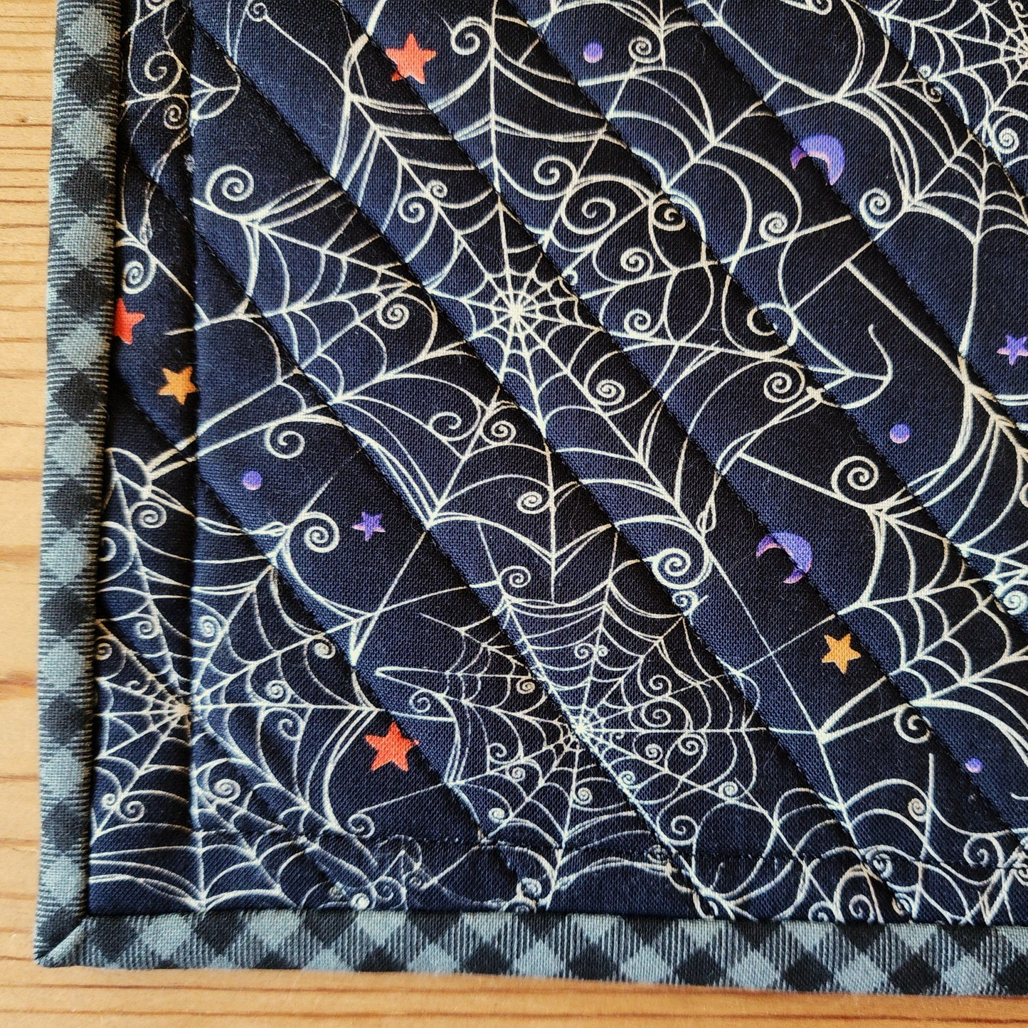 Halloween Themed Quilted Table Runner - Glow in the Dark Stars