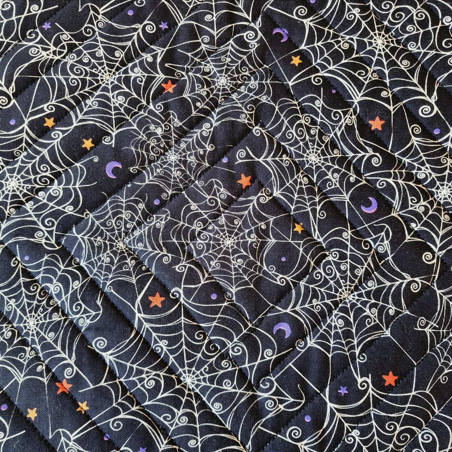 Halloween Quilted Table Runner - Glow in the Dark Stars