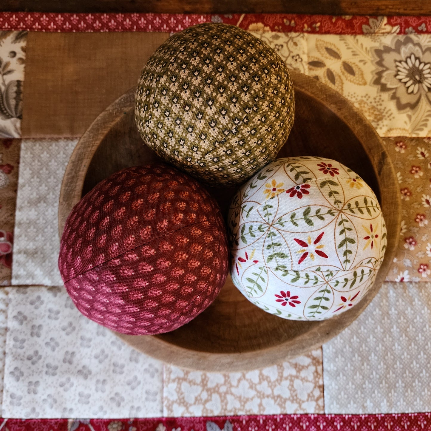 Set of 3 Fabric Balls Bowl Fillers